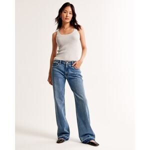 Abercrombie & Fitch blue the baggy low rise jeans NEW 31/ 12 XL Extra Long